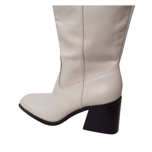 🆕 VINCE CAMUTO Sangeti 2 Wide Calf Tall Knee High Boot 8 Off-White - Picture 8 of 16